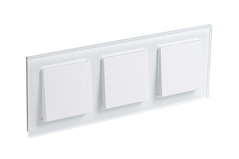 Рамка 3-м AtlasDesign Nature стекло бел. — изображение 3