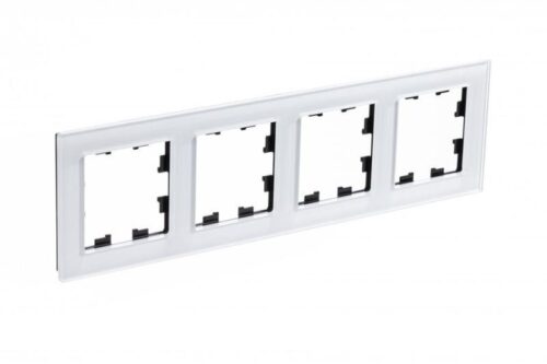 Рамка 4-м AtlasDesign Nature стекло бел.