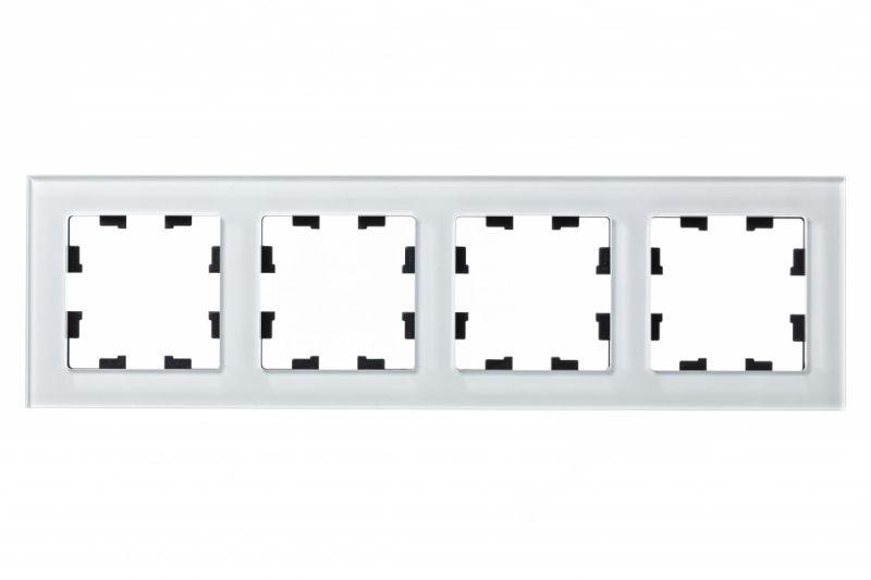 Рамка 4-м AtlasDesign Nature стекло бел. — изображение 2