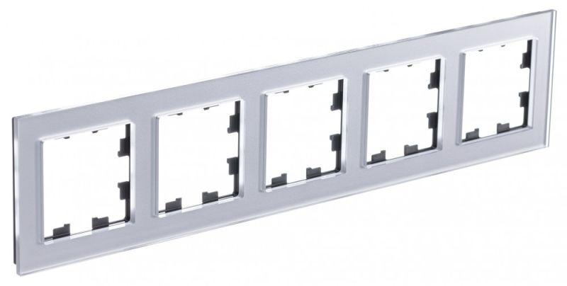 Рамка 5-м AtlasDesign Nature органич. стекло алюм.