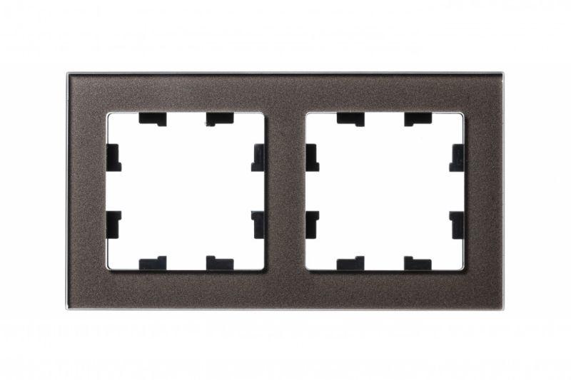 Рамка 2-м AtlasDesign Nature стекло мокко — изображение 3