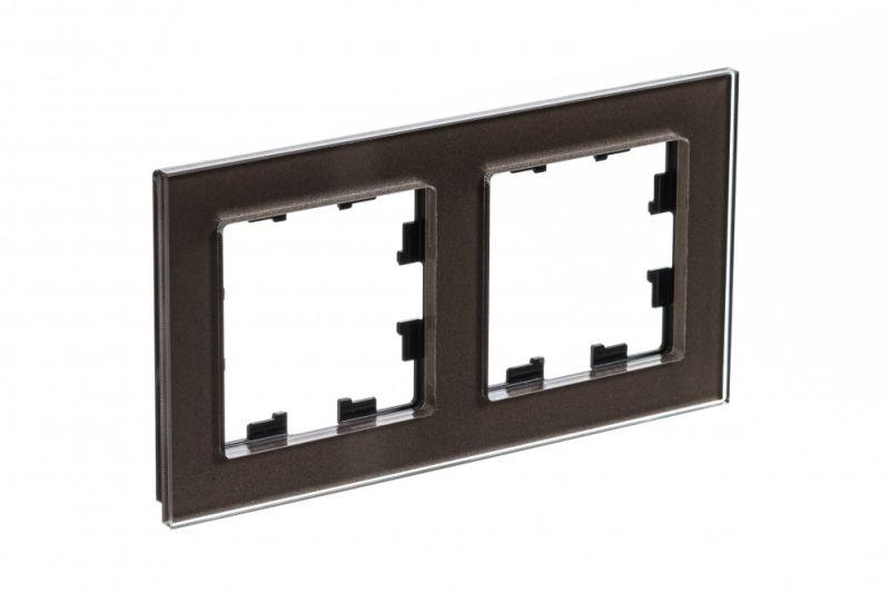 Рамка 2-м AtlasDesign Nature стекло мокко