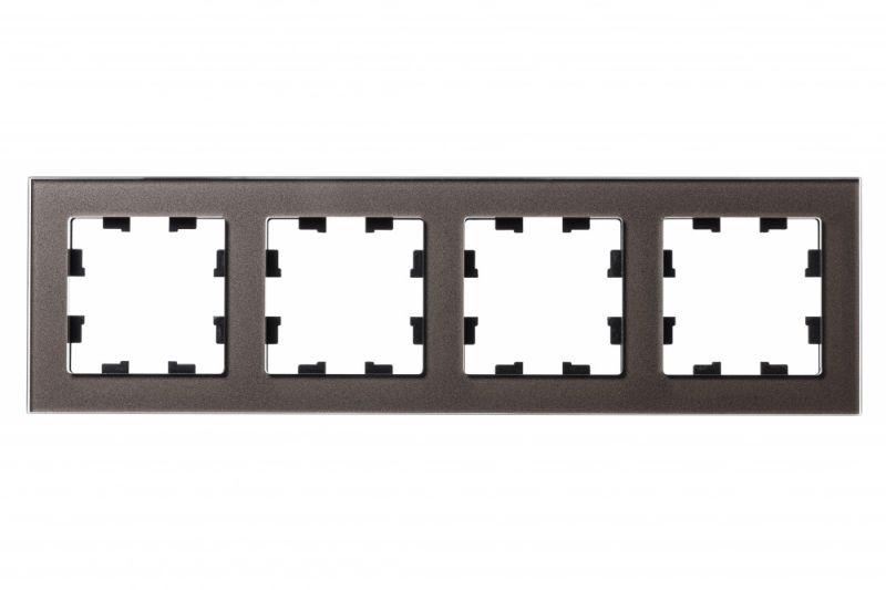 Рамка 4-м AtlasDesign Nature стекло мокко — изображение 2