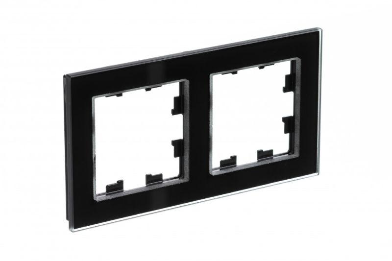 Рамка 2-м AtlasDesign Nature стекло черн. — изображение 2