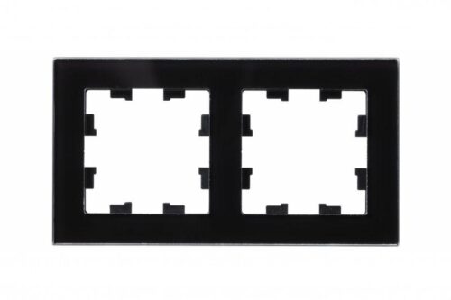 Рамка 2-м AtlasDesign Nature стекло черн.