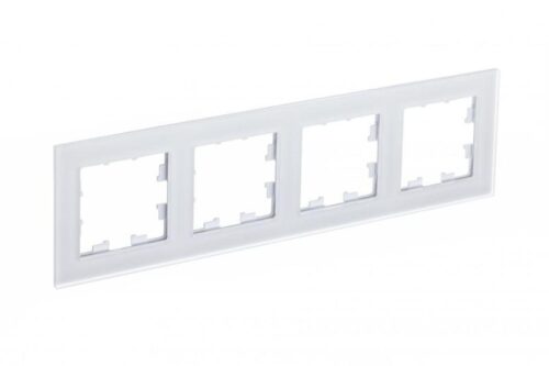 Рамка 4-м AtlasDesign Nature матов. стекло бел.