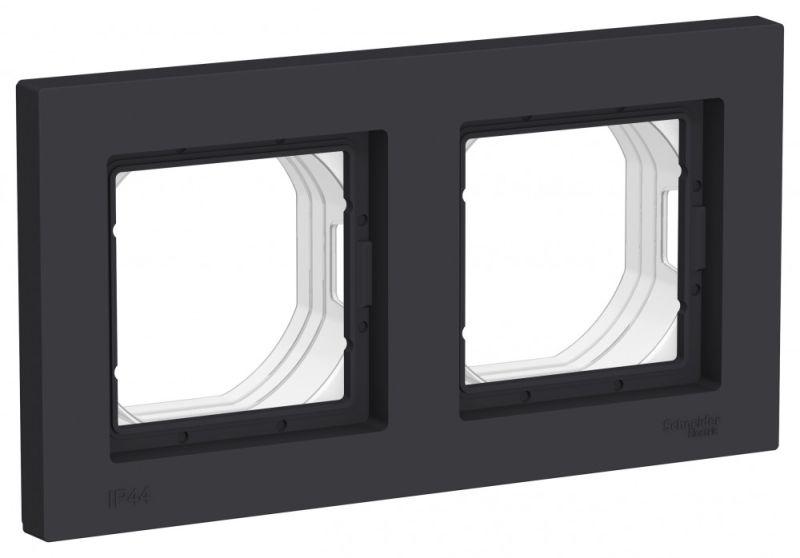 Рамка 2-м AtlasDesign Aqua IP44 карбон