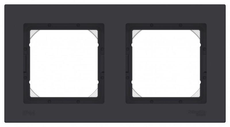 Рамка 2-м AtlasDesign Aqua IP44 карбон — изображение 2
