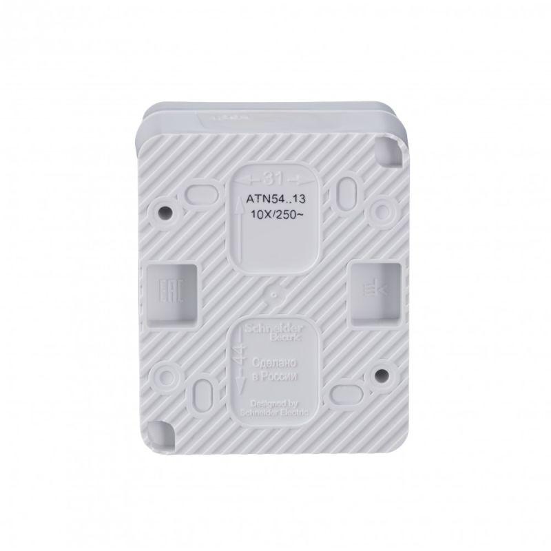 Выключатель 1-кл. ОП AtlasDesign PROFI IP54 10AX с подсветкой бел. — изображение 2