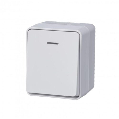 Выключатель 1-кл. ОП AtlasDesign PROFI IP54 10AX с подсветкой бел.