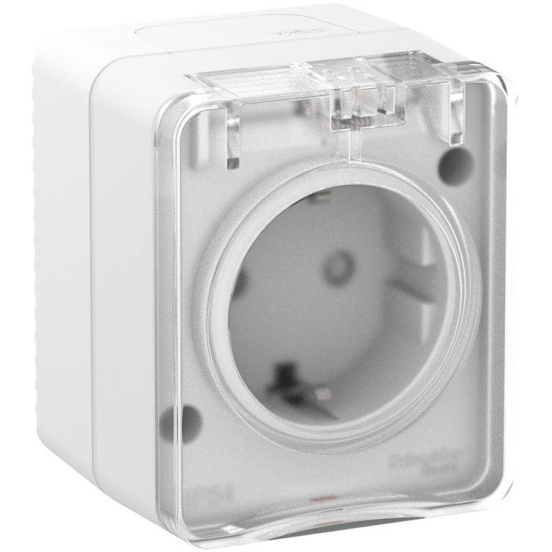 Розетка 1-м ОП AtlasDesign PROFI 16А IP54 250В заземл. защ. шторки бел. — изображение 2