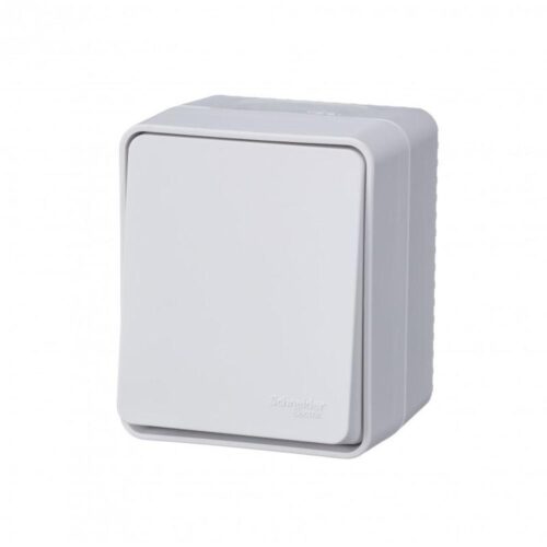 Переключатель проходной 1-кл. ОП AtlasDesign PROFI IP54 10AX бел.