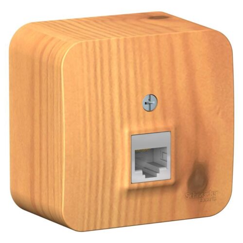 Розетка компьютерная 1-м ОП Blanca RJ45 кат.5E с изолир. пластиной ясень