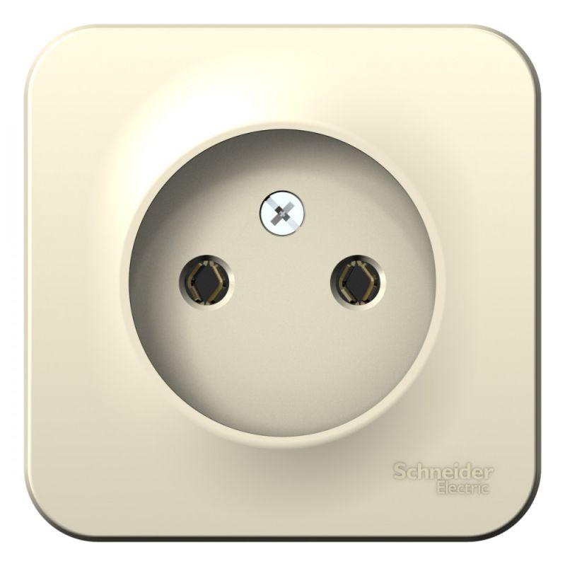 Розетка 1-м ОП Blanca 16А IP20 250В без заземл. без защ. шторок с изолир. пластиной молоч.