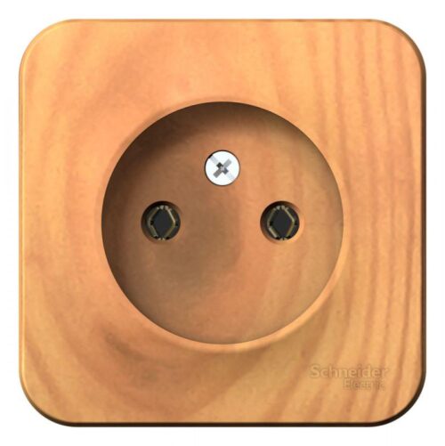 Розетка 1-м ОП Blanca 16А IP20 250В без заземл. без защ. шторок с изолир. пластиной ясень