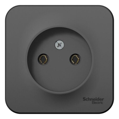 Розетка 1-м ОП Blanca 16А IP20 250В без заземл. без защ. шторок с изолир. пластиной антрацит