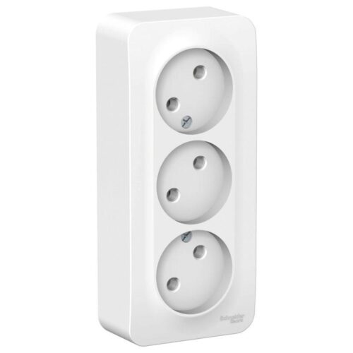Розетка 3-м ОП Blanca 16А IP20 250В без заземл. без защ. шторок с изолир. пластиной бел.