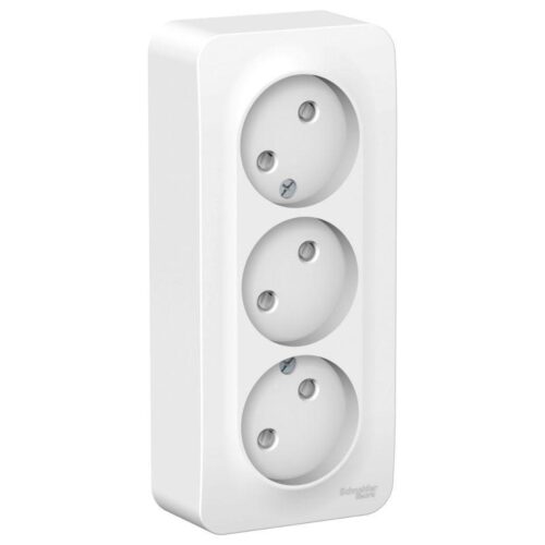 Розетка 3-м ОП Blanca 16А IP20 250В без заземл. защ. шторки с изолир. пластиной бел.