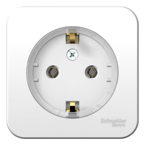 Розетка 1-м ОП Blanca 16А IP20 250В с заземл. без защ. шторок с изолир. пластиной (компакт) бел.