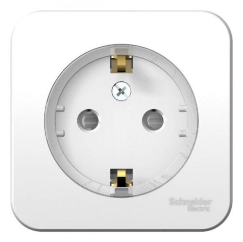 Розетка 1-м ОП Blanca 16А IP20 250В с заземл. защ. шторки с изолир. пластиной (компакт) бел.