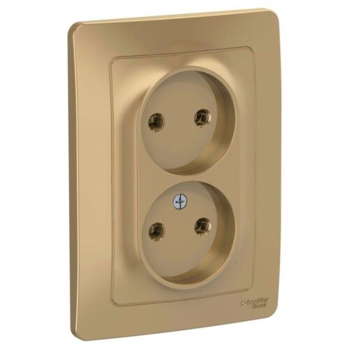 Розетка 2-м СП Blanca 16А IP20 250В без заземл. без защ. шторок титан