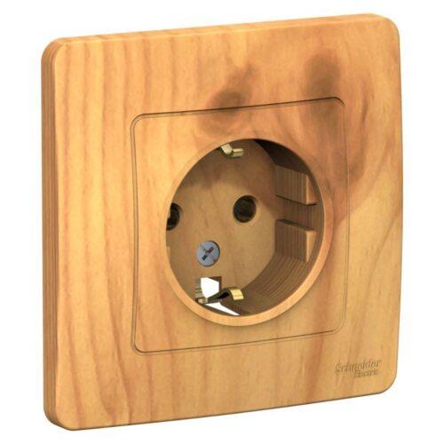 Розетка 1-м СП Blanca 16А IP20 250В с заземл. без защ. шторок ясень