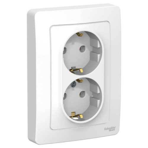 Розетка 2-м СП Blanca 16А IP20 250В с заземл. без защ. шторок бел.