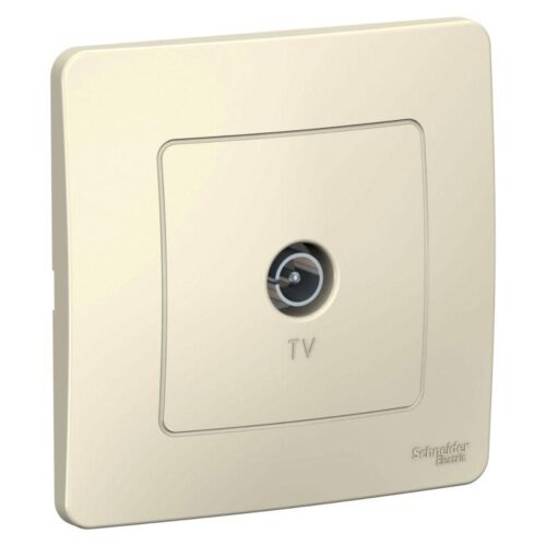 Розетка телевизионная TV СП Blanca коннектор молочн.