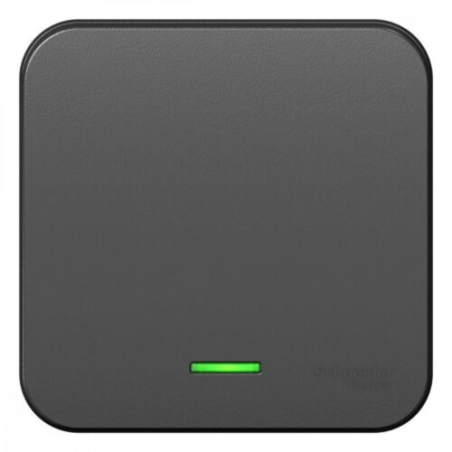 Переключатель проходной 1-кл. ОП Blanca 10А IP20 (сх. 6) 250В с подсветкой с изолир. пластиной антрацит