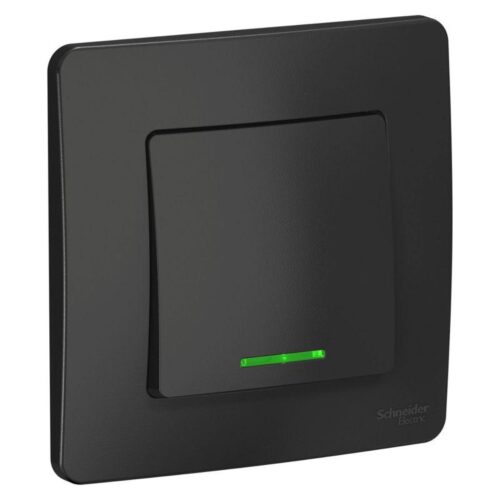 Выключатель 1-кл. СП Blanca 10А IP20 (сх. 1) 250В с подсветкой антрацит