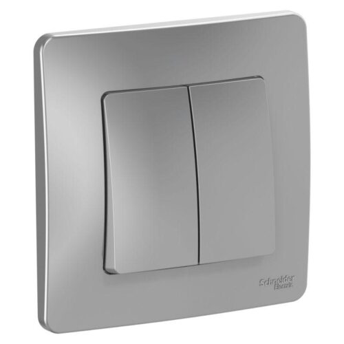 Выключатель 2-кл. СП Blanca 10А IP20 (сх. 5) 250В алюм.