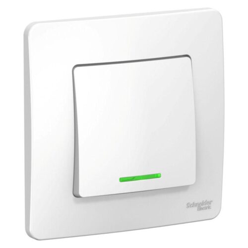 Переключатель проходной 1-кл. СП Blanca 10А IP20 (сх. 6) 250В с подсветкой бел.