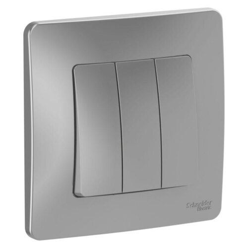 Выключатель 3-кл. СП Blanca 10А IP20 (сх. 1+1+1) 250В алюм.