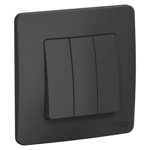 Выключатель 3-кл. СП Blanca 10А IP20 (сх. 1+1+1) 250В антрацит