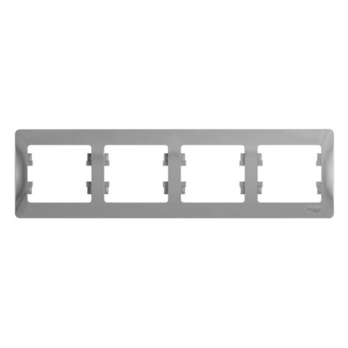 Рамка 4-м Glossa горизонт. алюм.