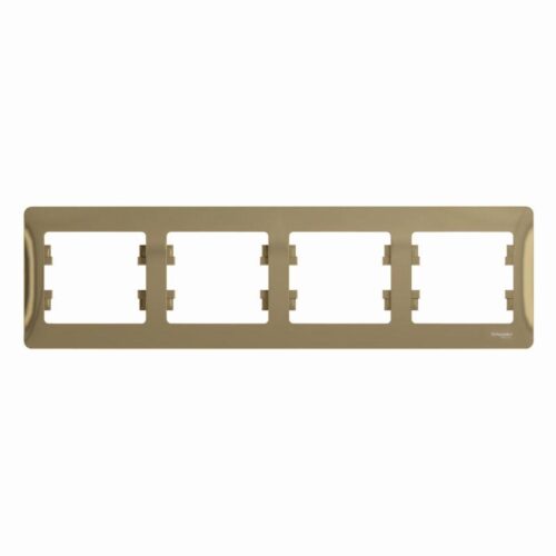 Рамка 4-м Glossa горизонт. титан