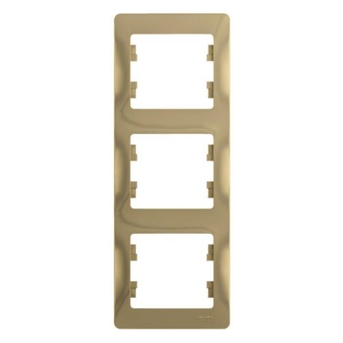 Рамка 3-м Glossa вертикал. титан