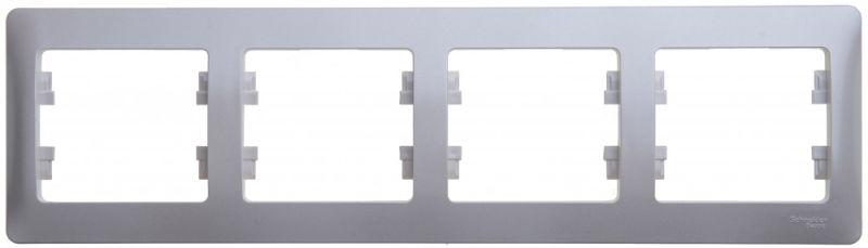 Рамка 4-м Glossa горизонт. перламутр