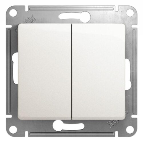 Переключатель проходной 2-кл. СП Glossa 10А IP20 (сх. 6/2) 10AX механизм перламутр