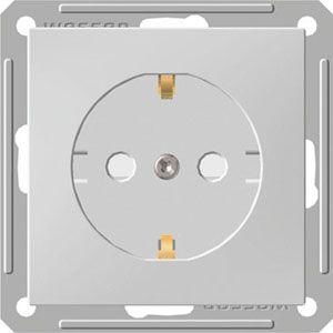 Розетка 1-м СП W59 16А IP20 с заземл. защ. шторки механизм бел.
