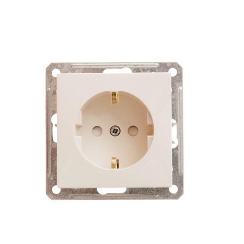 Розетка 1-м СП W59 16А IP20 с заземл. защ. шторки механизм сл. кость