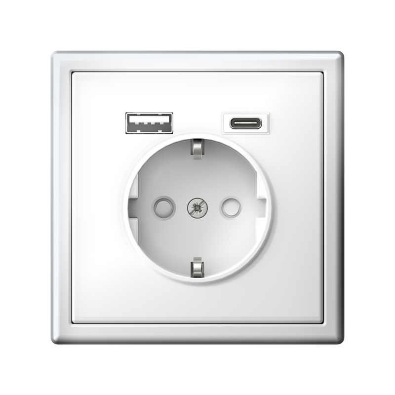 Розетка ArtGallery 16А с 2-мя заряд. устройствами USB A+C 5В/2.4А/3А 2х5В/1.5А механизм бел. SE — изображение 3