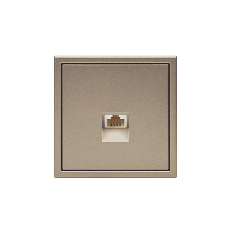 Розетка компьютерная ArtGallery RJ45 кат.5E механизм шампань SE — изображение 2