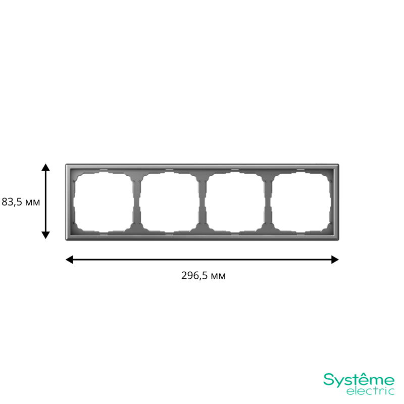 Рамка 4-м ArtGallery универс. сталь SE