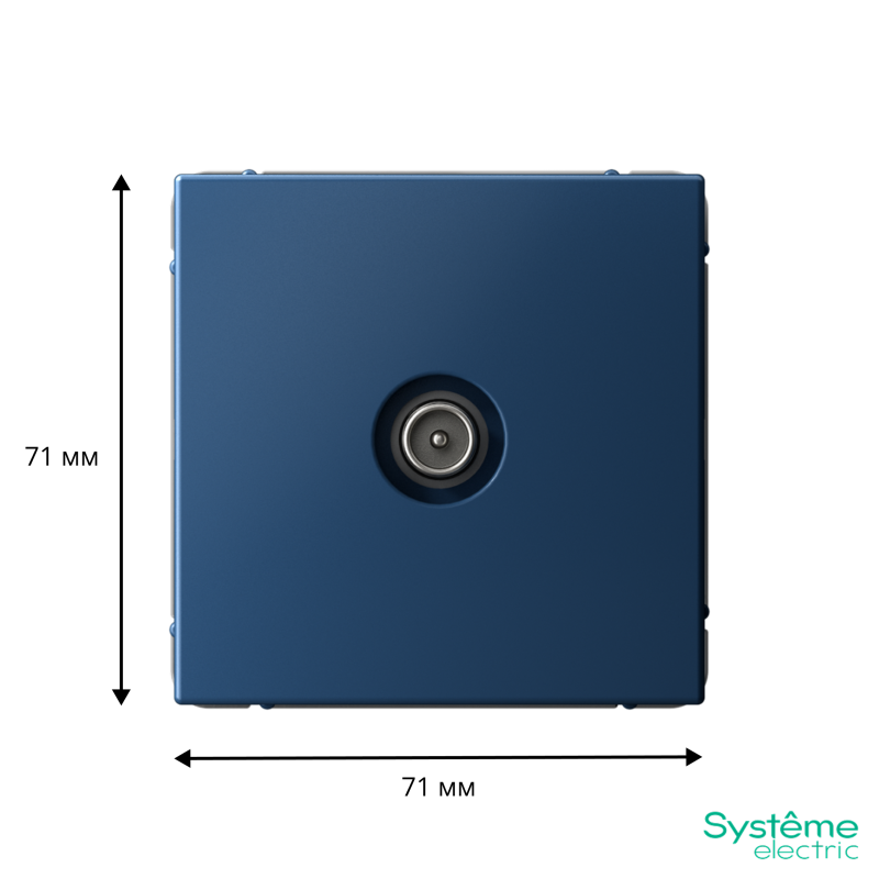 Розетка телевизионная оконечная TV ArtGallery 1дБ механизм аквамарин SE — изображение 2