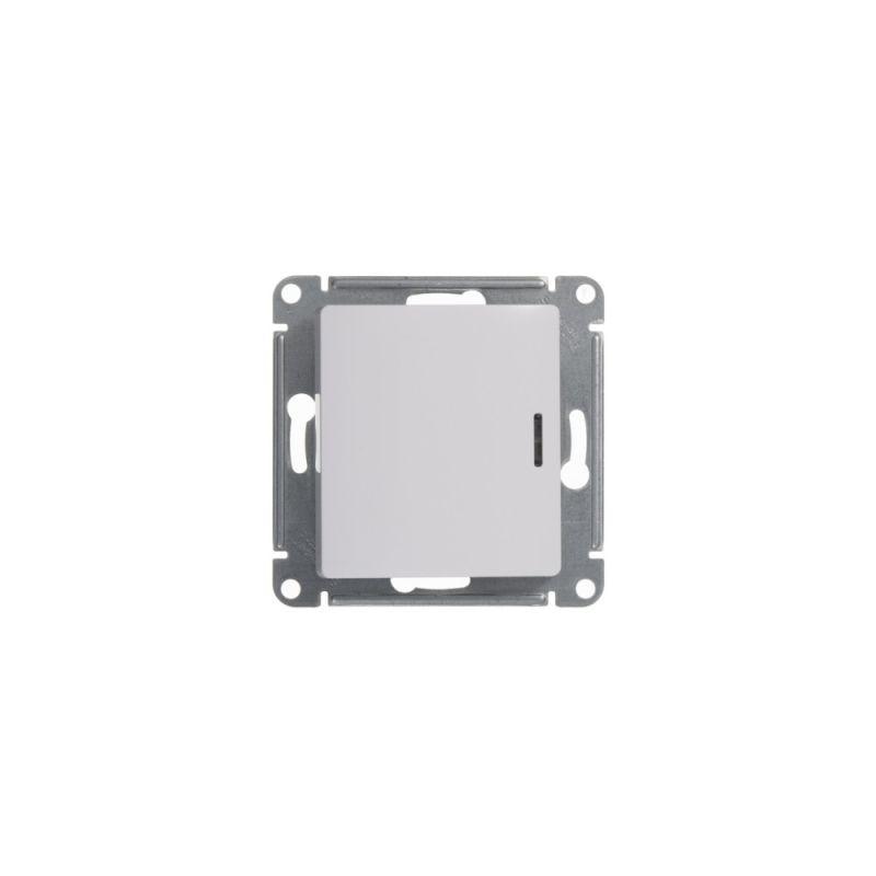 Выключатель 1-кл. СП Glossa 10А IP20 10AX с подсветкой механизм бел. SE — изображение 4
