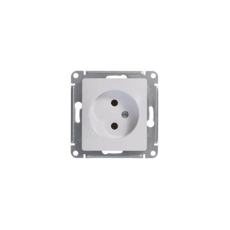 Розетка 1-м СП Glossa 16А IP20 без заземл. механизм бел. SE — изображение 10