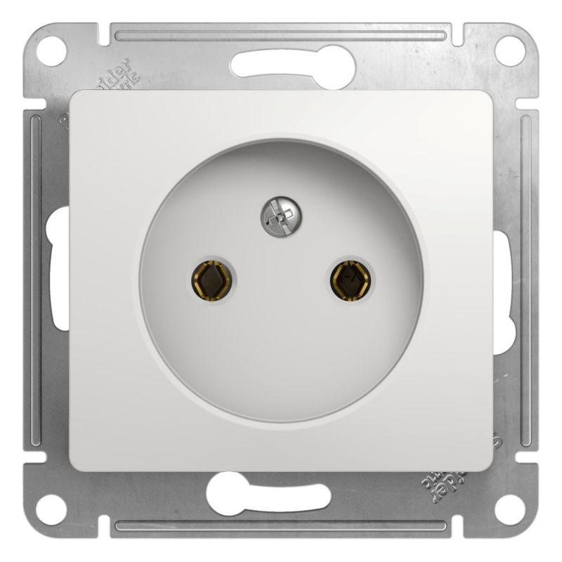 Розетка 1-м СП Glossa 16А IP20 без заземл. механизм бел. SE — изображение 6