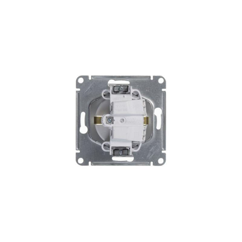 Розетка 1-м СП Glossa 16А IP20 с заземл. механизм бел. SE — изображение 3