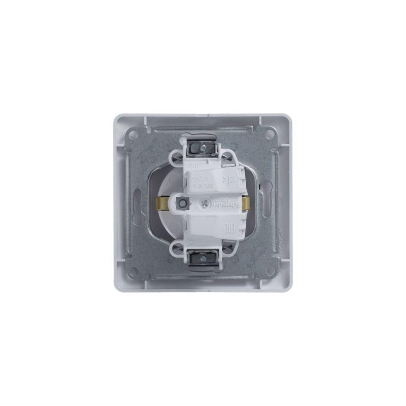 Розетка 1-м СП Glossa 16А IP20 с заземл. защ. шторки в сборе бел. SE — изображение 2